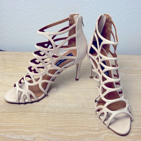 Steven by Steve Madden Tana Nude Wedding Bridesmaids Summer 3 1/2 Inch Heel - Picture 1 of 6